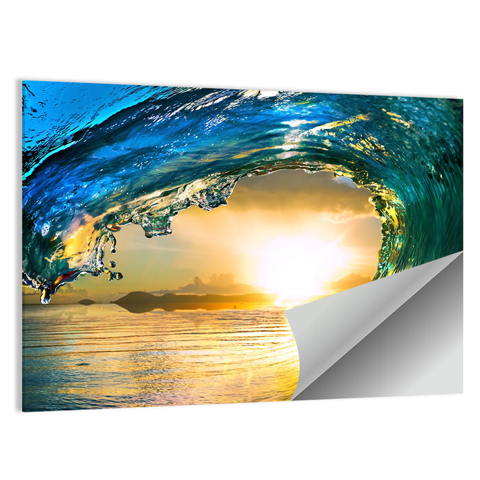 Sunset Wave Tunnel Wall Art as a poster print