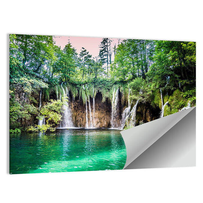 Plitvice Lakes Waterfalls Wall Art as a poster print