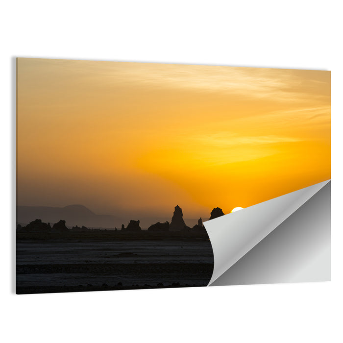 Sunset Over Lac Abbe Wall Art as a poster print