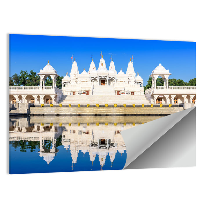 Ornate White Hindu Temple, Atlanta Wall Art as a poster print