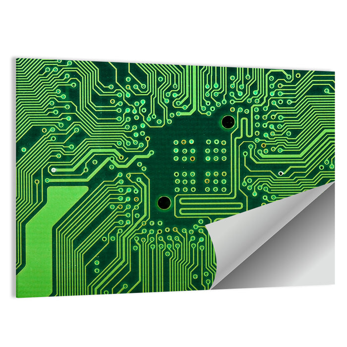 Microchip Connection Grid Wall Art as a poster print