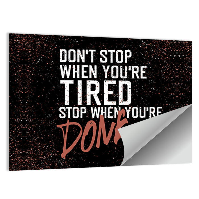Distressed Motivational Quote Wall Art as a poster print