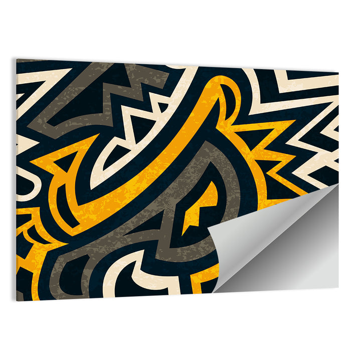 African Geometric Pattern Wall Art as a poster print