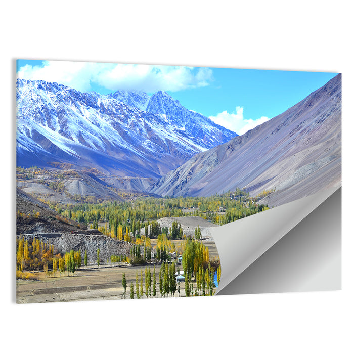Northern Pakistan Autumn Valley Wall Art as a poster print