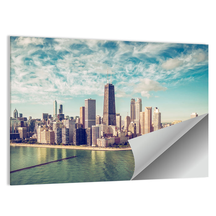 Chicago Skyline Wall Art as a poster print