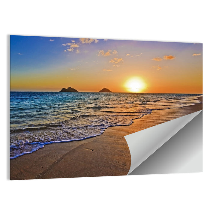 Lanikai Sunrise Over Mokulua Islands Wall Art as a poster print