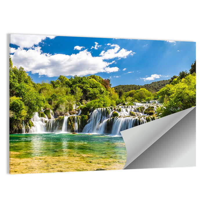Skradinski Buk Cascading Waterfall Wall Art as a poster print
