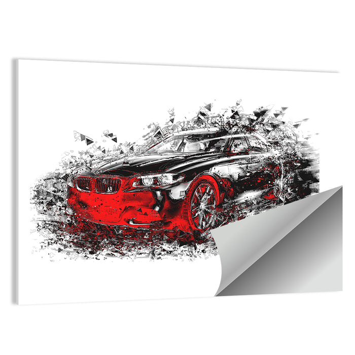 Modern Car Abstract Wall Art as a poster print