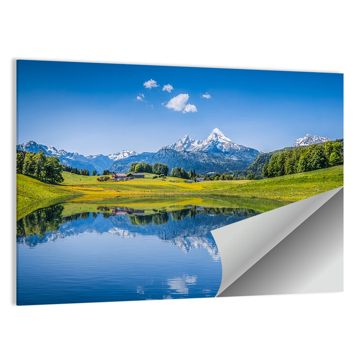 Watzmann Summer Reflection Wall Art as a poster print