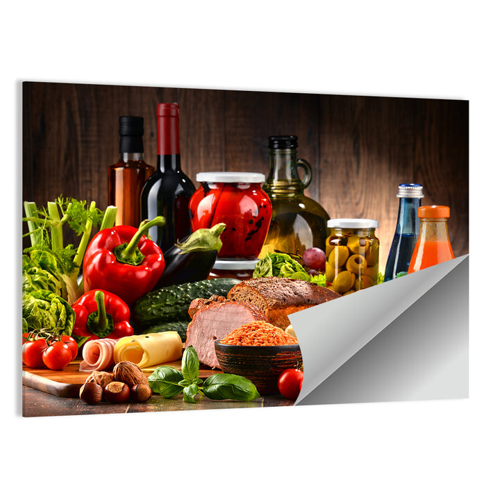 Rustic Organic Market Still Life Wall Art as a poster print