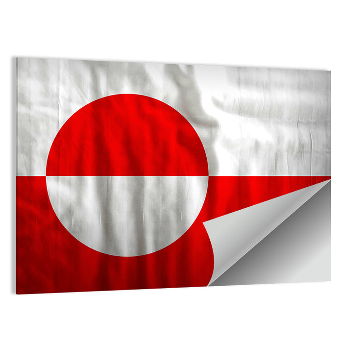 Greenland Flag Wall Art as a poster print