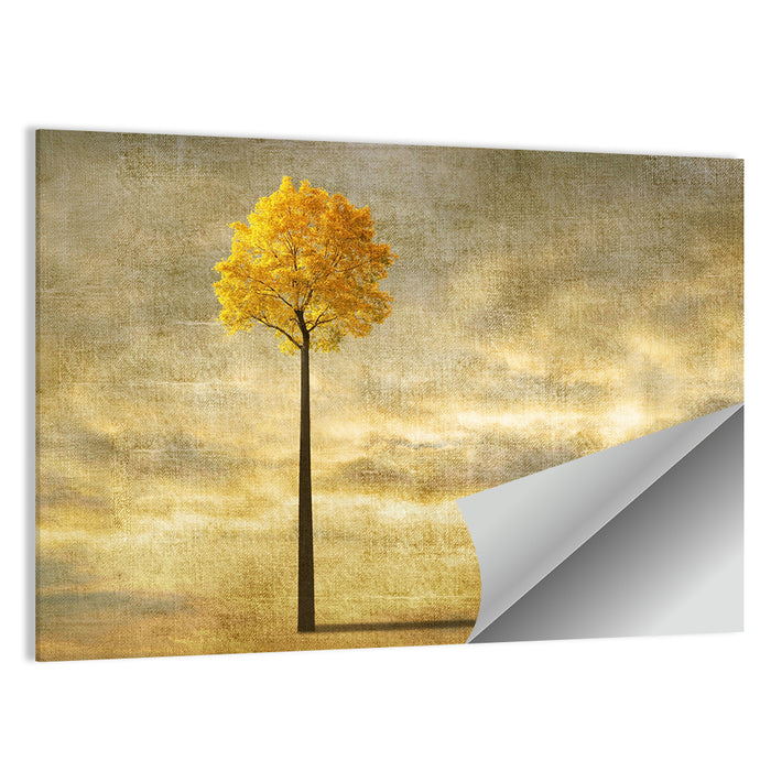 Solitary Tree at Golden Hour Wall Art as a poster print