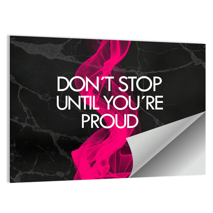 Fitness Quote on Black Marble Wall Art as a poster print