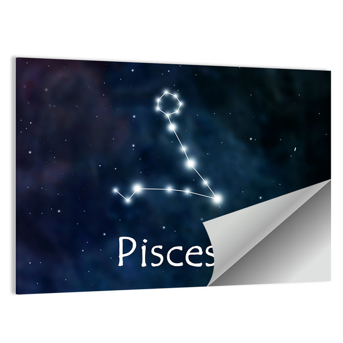 Pisces Constellation Wall Art as a poster print