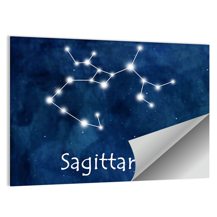 Sagittarius Constellation Wall Art as a poster print