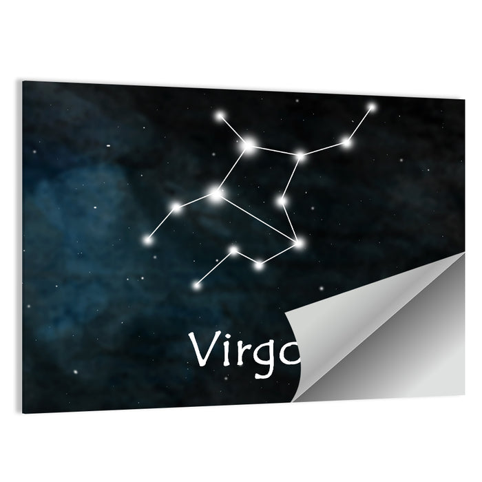 Virgo Constellation Diagram Wall Art as a poster print