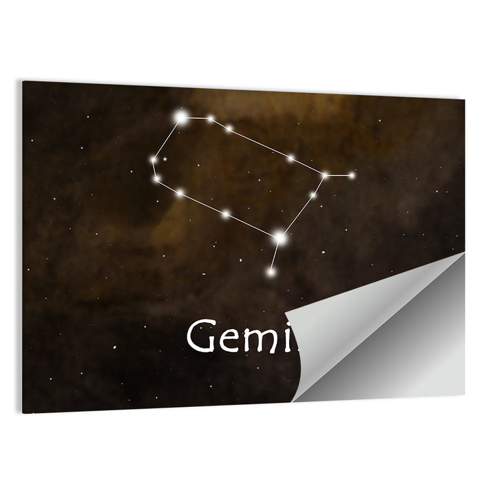 Gemini Constellation Wall Art as a poster print