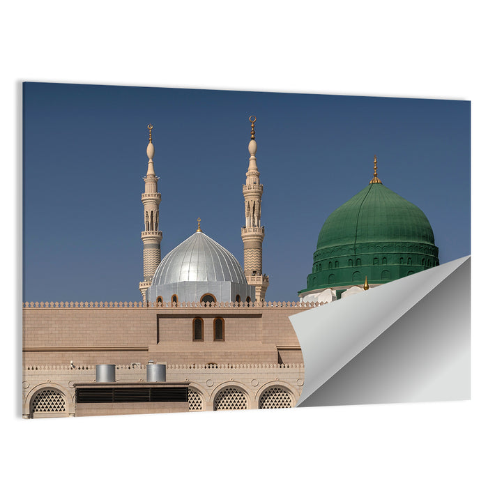 Green Dome of Al-masjid An-nabawi Wall Art as a poster print