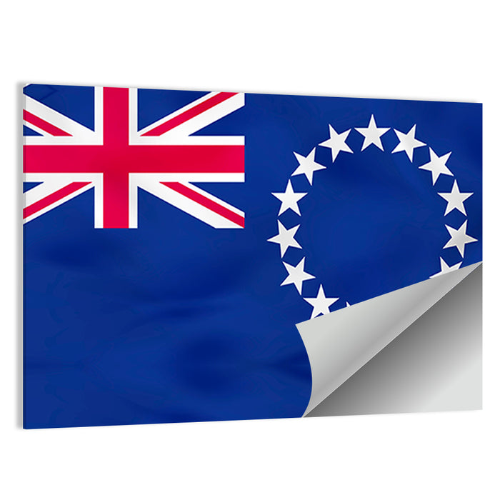 Cook Islands Flag Wall Art as a poster print