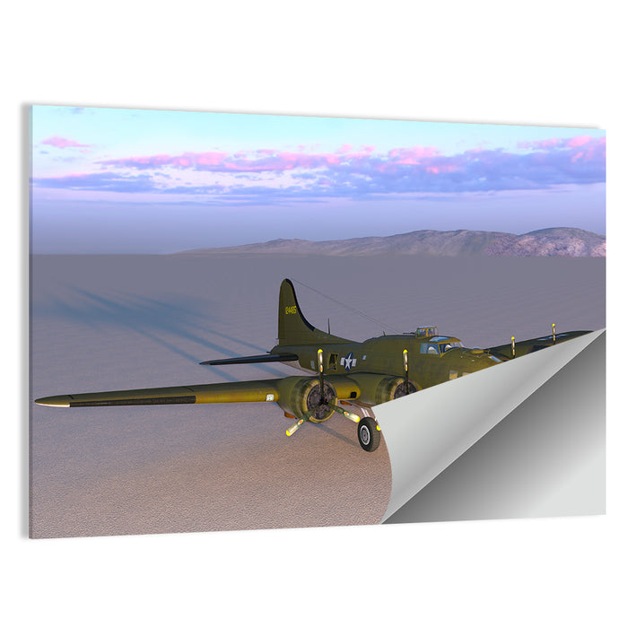 US Four-engine Propeller Bomber Wall Art as a poster print