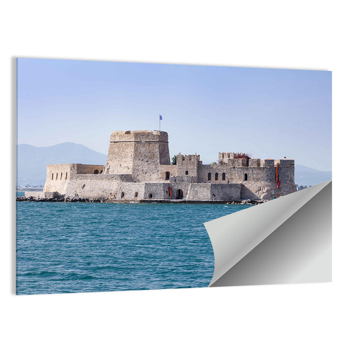 Bourtzi Castle at Sea, Nafplio Wall Art as a poster print