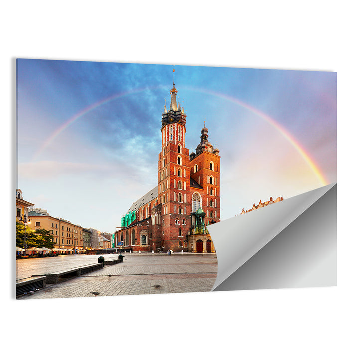 St. Mary's Basilica at Dusk, Krakow Wall Art as a poster print