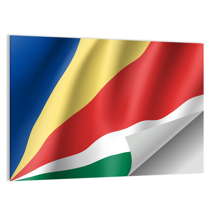Seychelles Flag Wall Art as a poster print