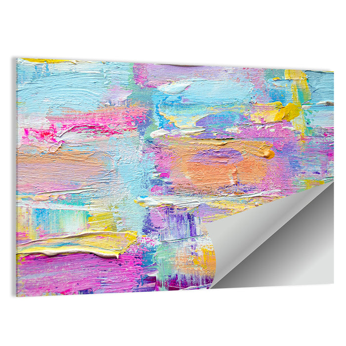 Vibrant Acrylic Brushstroke Abstract Wall Art as a poster print
