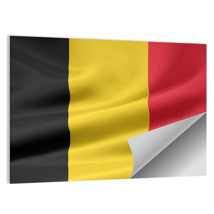 Waving Belgian Flag Wall Art as a poster print