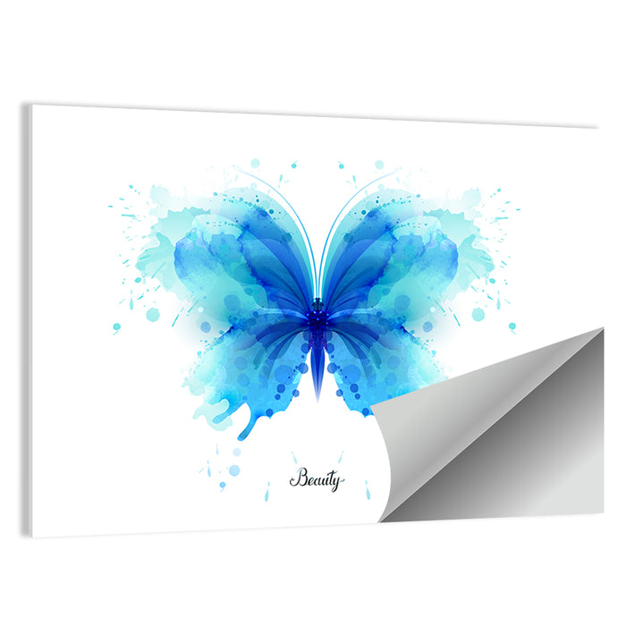 Translucent Blue Butterfly Wall Art as a poster print