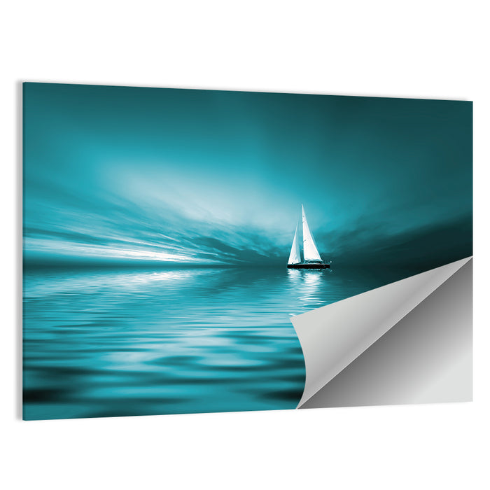 Sailboat at Dusk Wall Art as a poster print