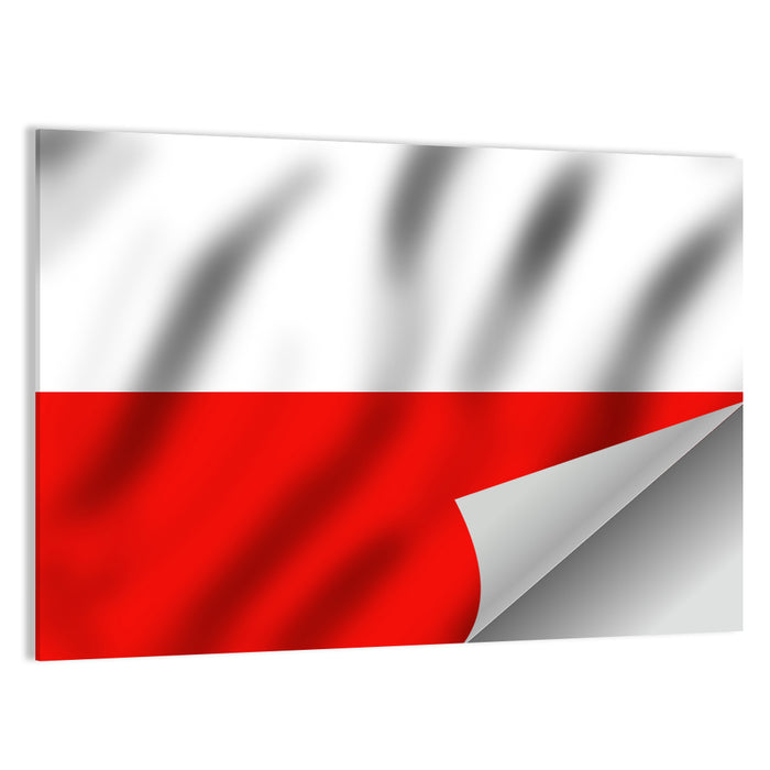 Waving Flag of Poland Wall Art as a poster print