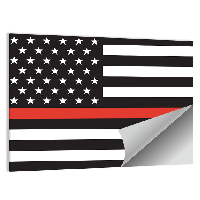 American Flag Minimalist Design Wall Art as a poster print