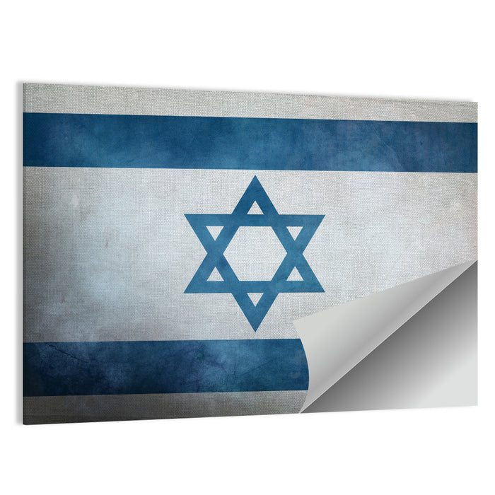 Israeli Flag with Star of David Wall Art as a poster print