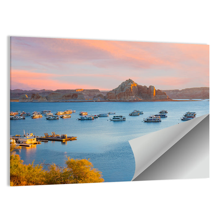 Houseboats on Lake Powell, Page Arizona Wall Art as a poster print