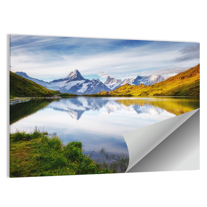Schreckhorn and Wetterhorn at Bachalpsee Wall Art as a poster print