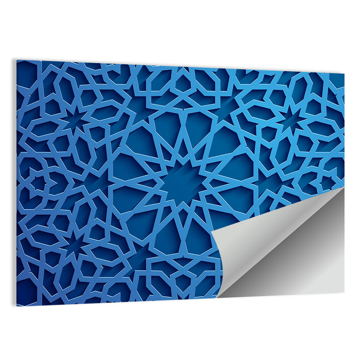 Islamic Geometric Tile Ornament Wall Art as a poster print