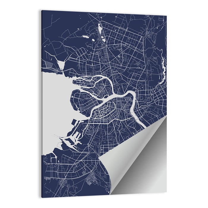 Saint Petersburg Map Wall Art as a poster print