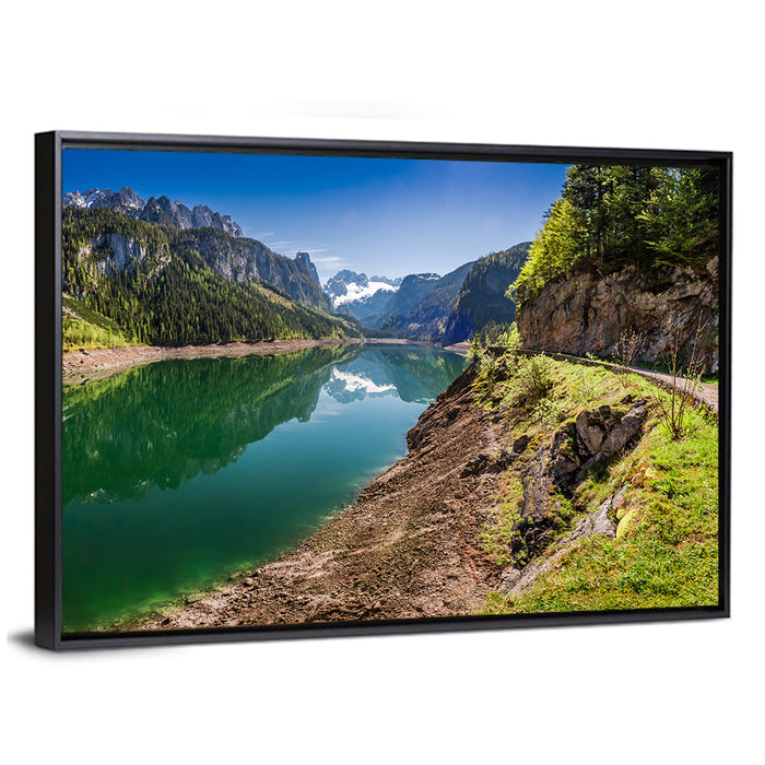 Gosausee Lake Austria Wall Art as a framed canvas