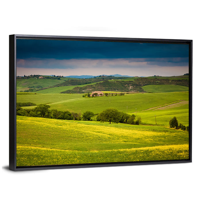Tuscany in Summer Wall Art as a framed canvas