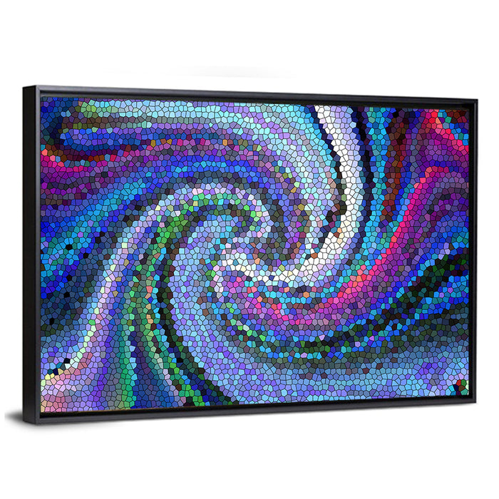 Visual Wave Vortex Wall Art as a framed canvas