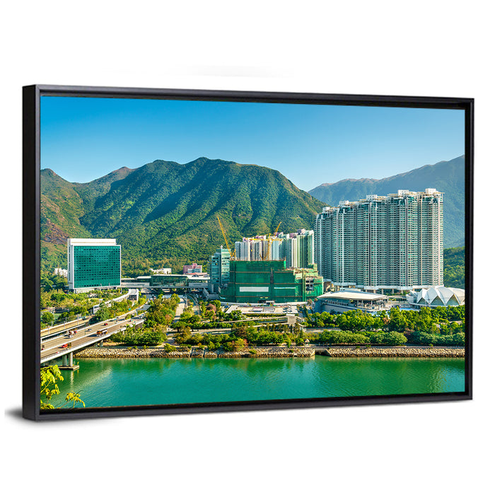Tung Chung Skyline, Hong Kong Wall Art as a framed canvas