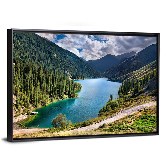 Kolsai Lake, Kazakhstan Wall Art as a framed canvas
