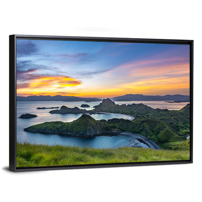 Padar Island Sunset, Labuan Bajo Wall Art as a framed canvas