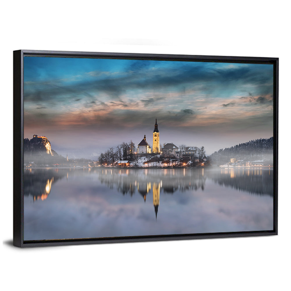 Lake Bled Sunset Wall Art