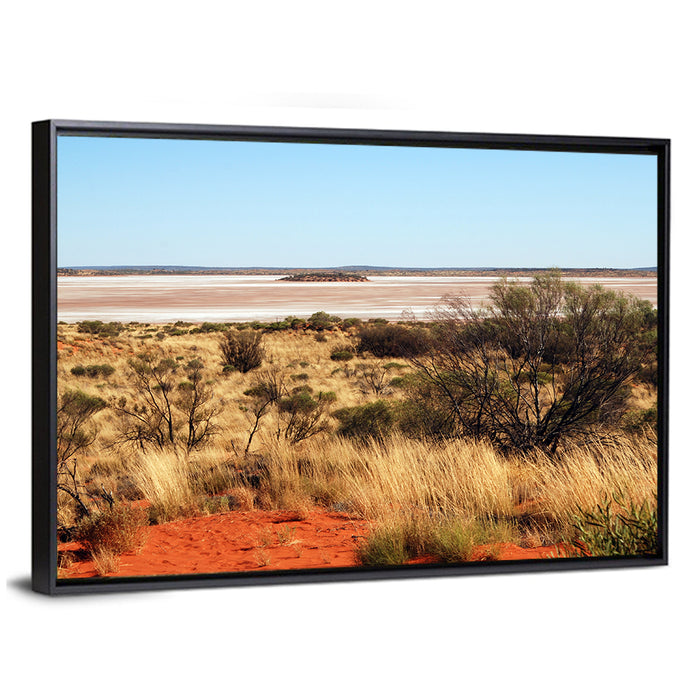 Amadeus Salt Lake Landscape Wall Art as a framed canvas