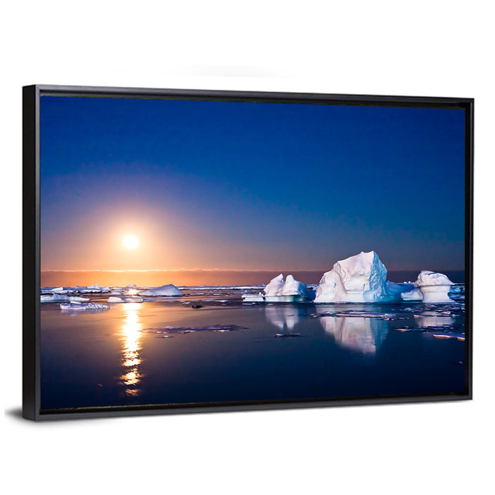 Summer Night in Antarctica Wall Art as a framed canvas