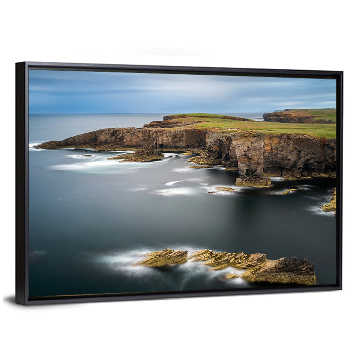 Yesnaby Cliffs, Scotland Wall Art as a framed canvas
