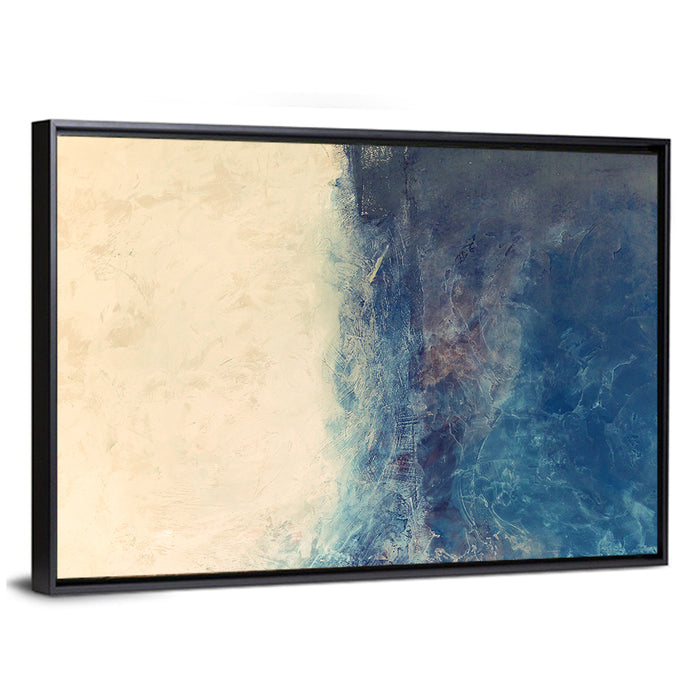 Coastal Texture Diptych Wall Art as a framed canvas