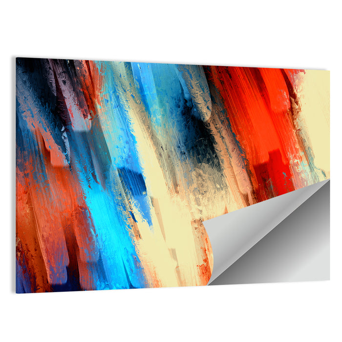Diagonal Acrylic Brushstrokes Wall Art as a poster print